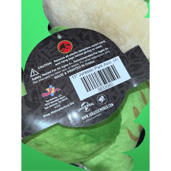NWT 2022 Jurassic Park World Plush Green Velociraptor Dinosaur 6” Soft Dominion - Picture 4 of 5